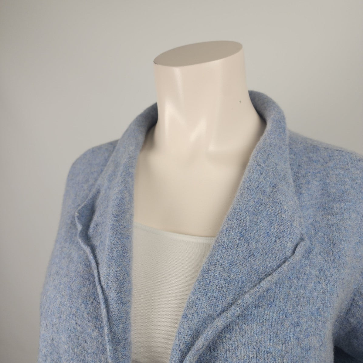 Eileen Fisher Blue Wool Cashmere Cardigan Size 1X