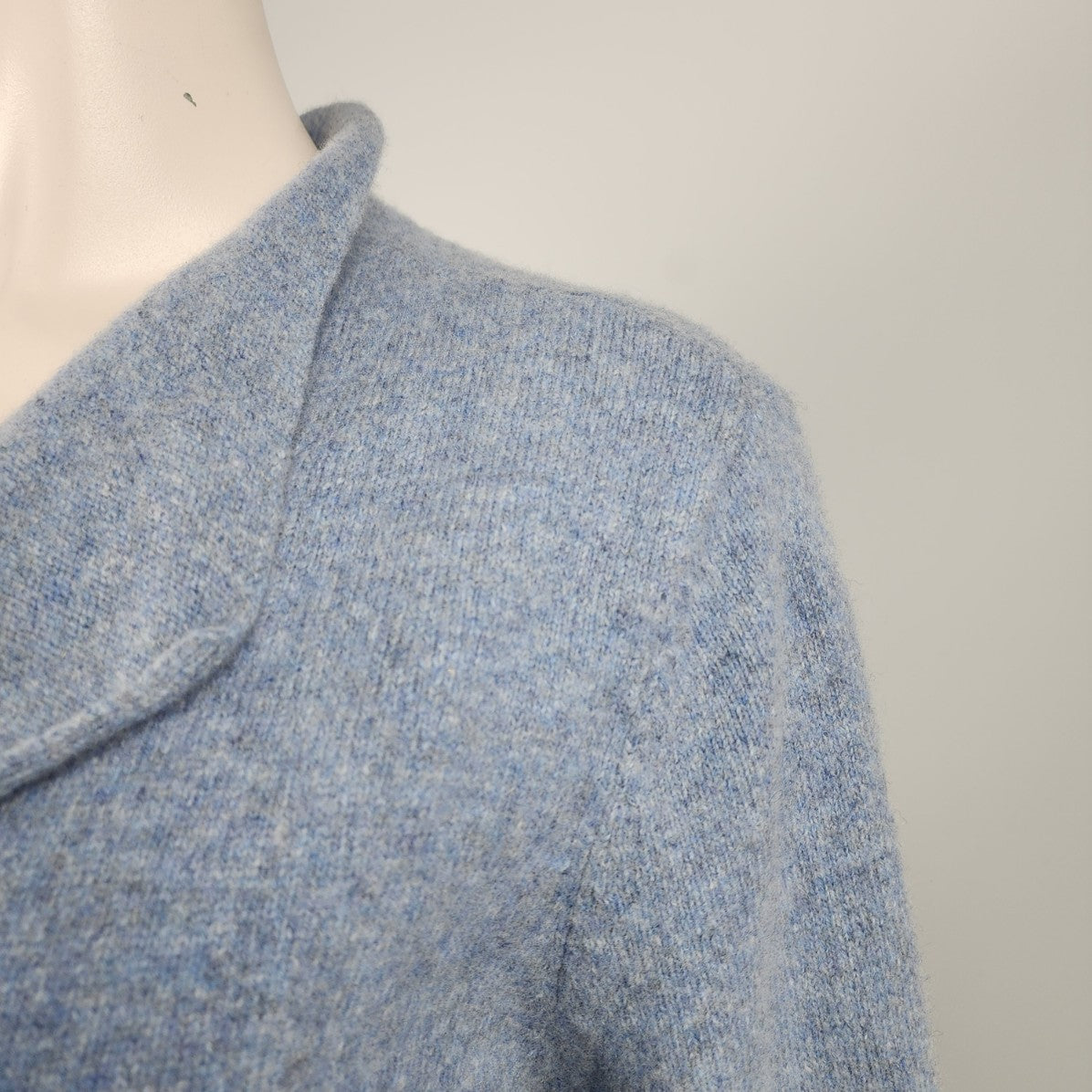 Eileen Fisher Blue Wool Cashmere Cardigan Size 1X