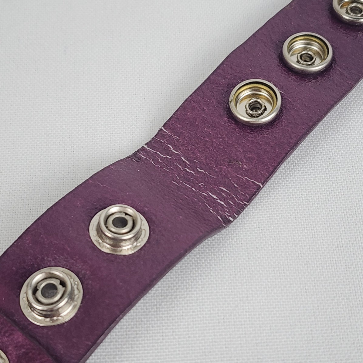 Good Works Purple Leather Inspirational Bracelet