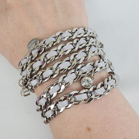 Good Works Grey Leather Chain Magnetic Bracelet