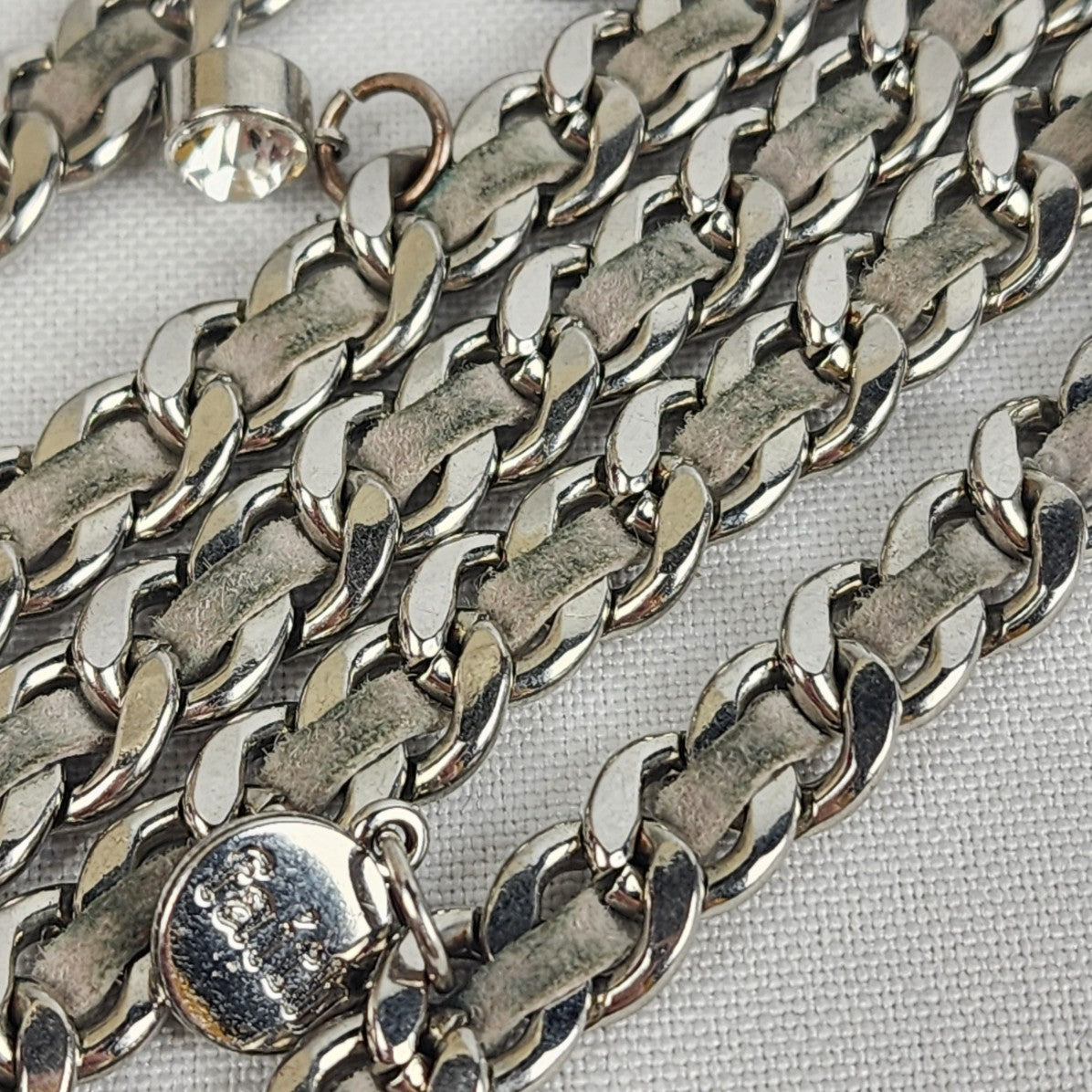 Good Works Grey Leather Chain Magnetic Bracelet