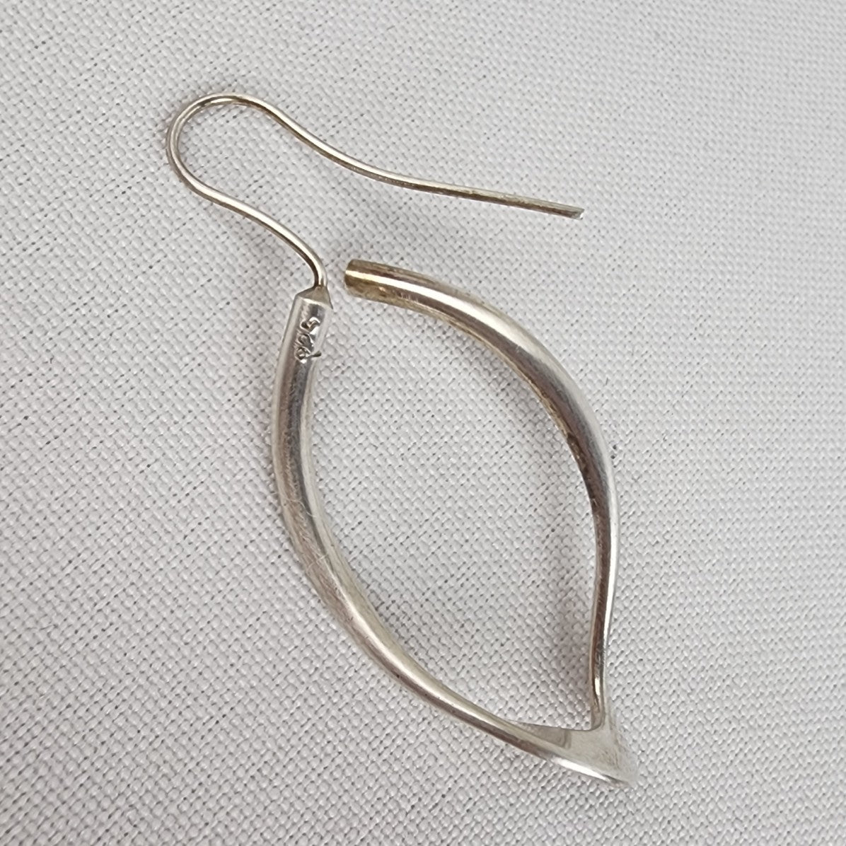 925 Sterling Silver Twisted Hoop Earrings