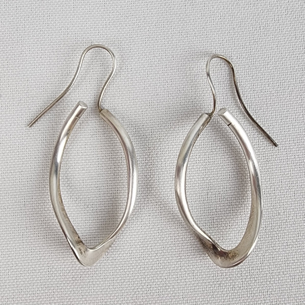 925 Sterling Silver Twisted Hoop Earrings