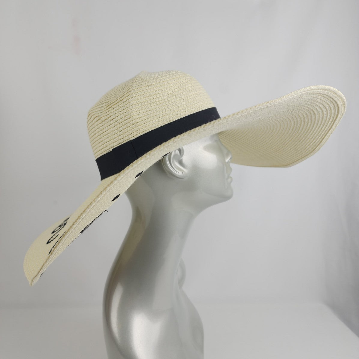 Happily Ever After Natural Straw Large Brim Sun Hat