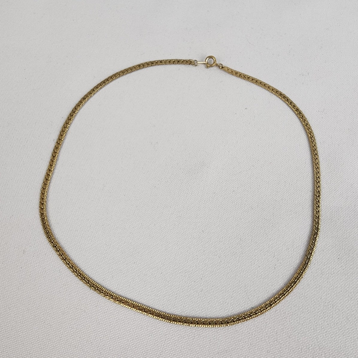 Vintage Gold Tone Chain Collar Necklace