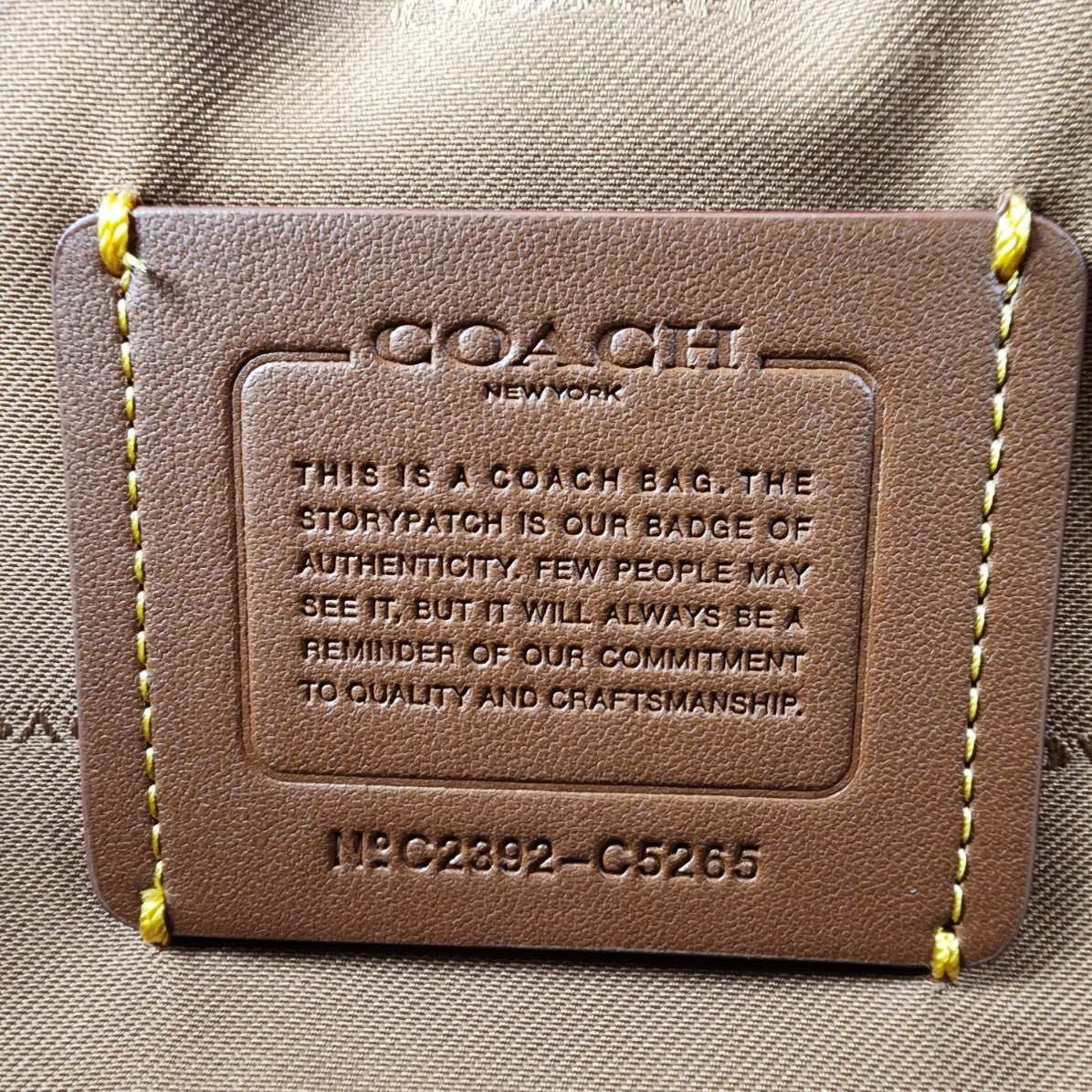 Coach Lori Brass Canyon Mixed Leather 3 Section Shoulder Bag