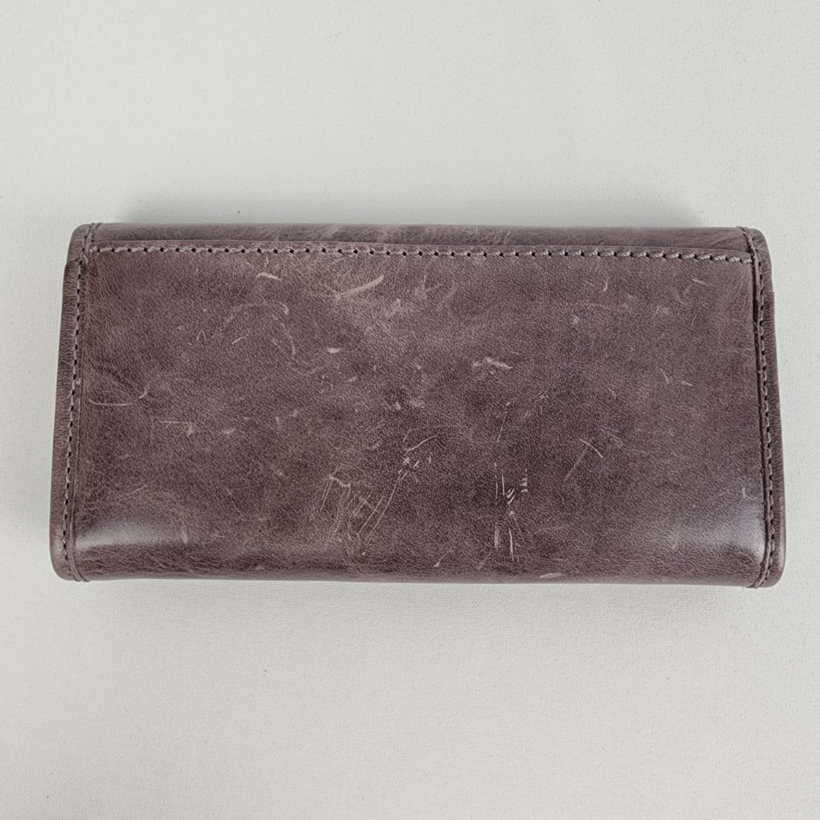 Frye Purple Distressed Leather Melissa Fold Wallet