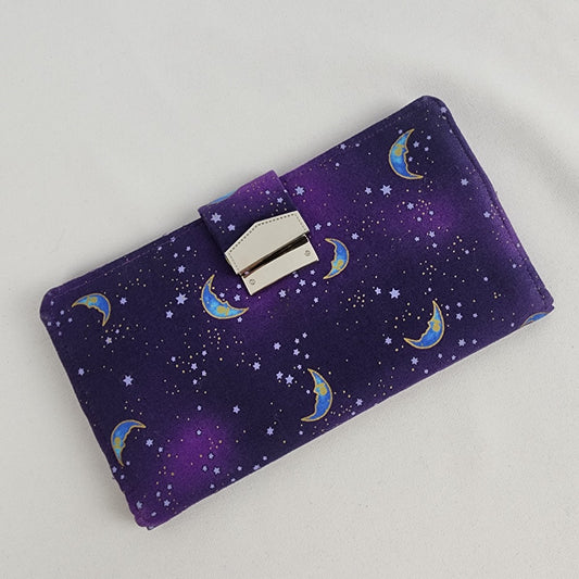 Handmade Blue Celestial Print Wallet