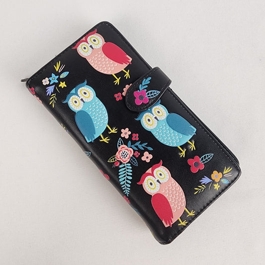 Shagwear Black Owl Print Wallet