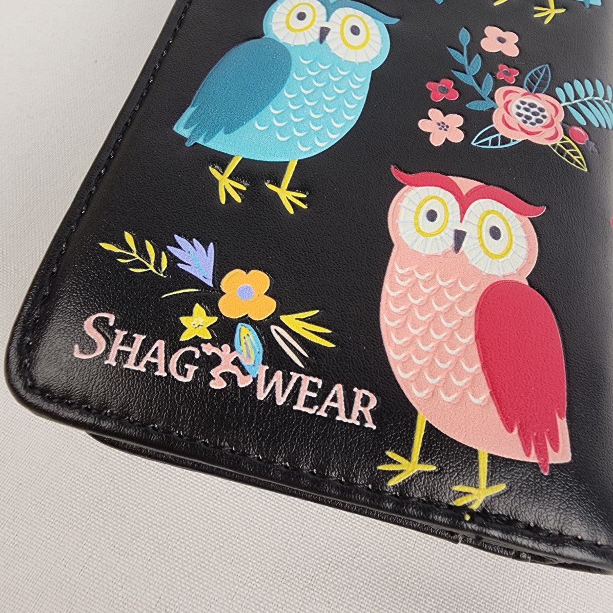 Shagwear Black Owl Print Wallet