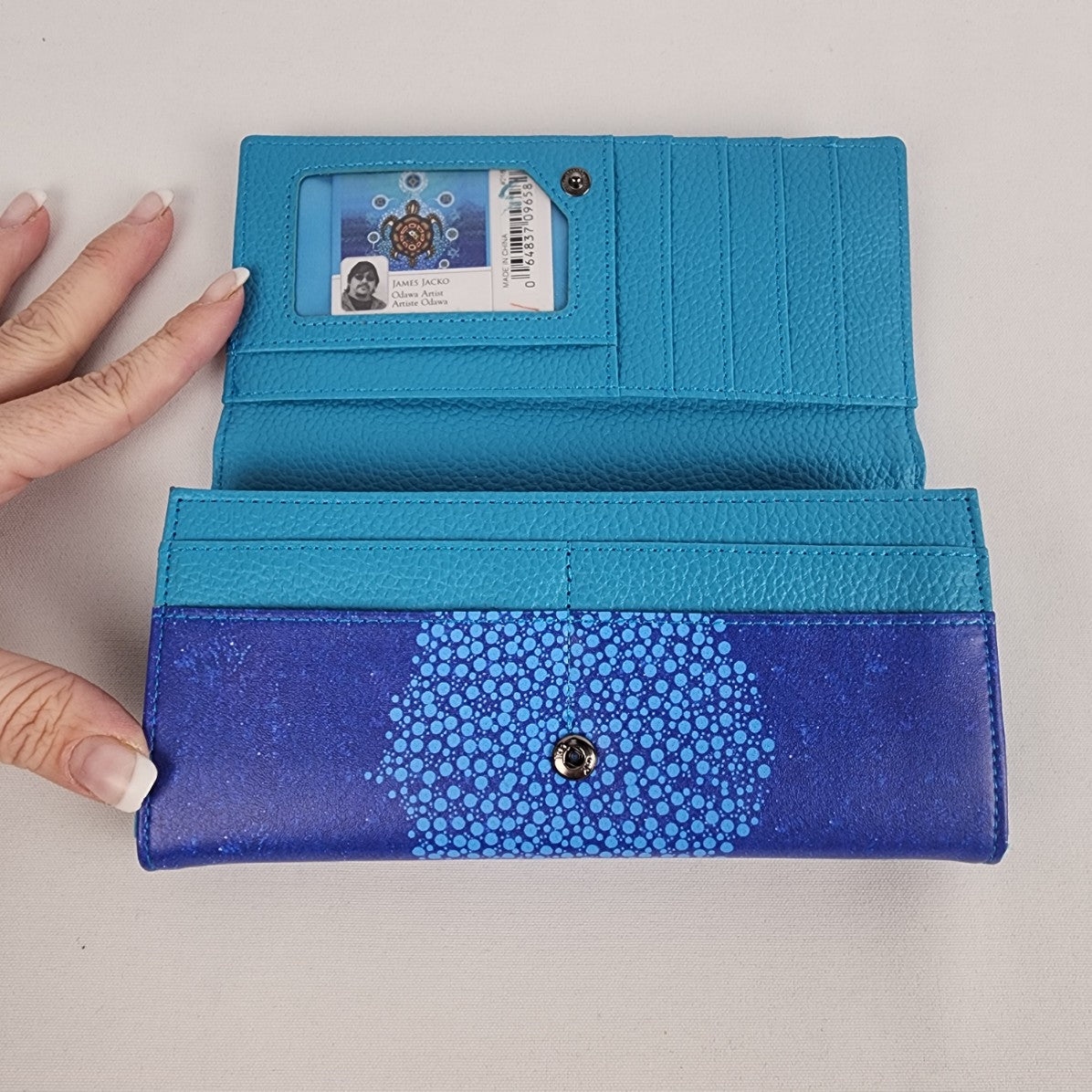 J.Jacko Blue Turtle Ocean Print Wallet