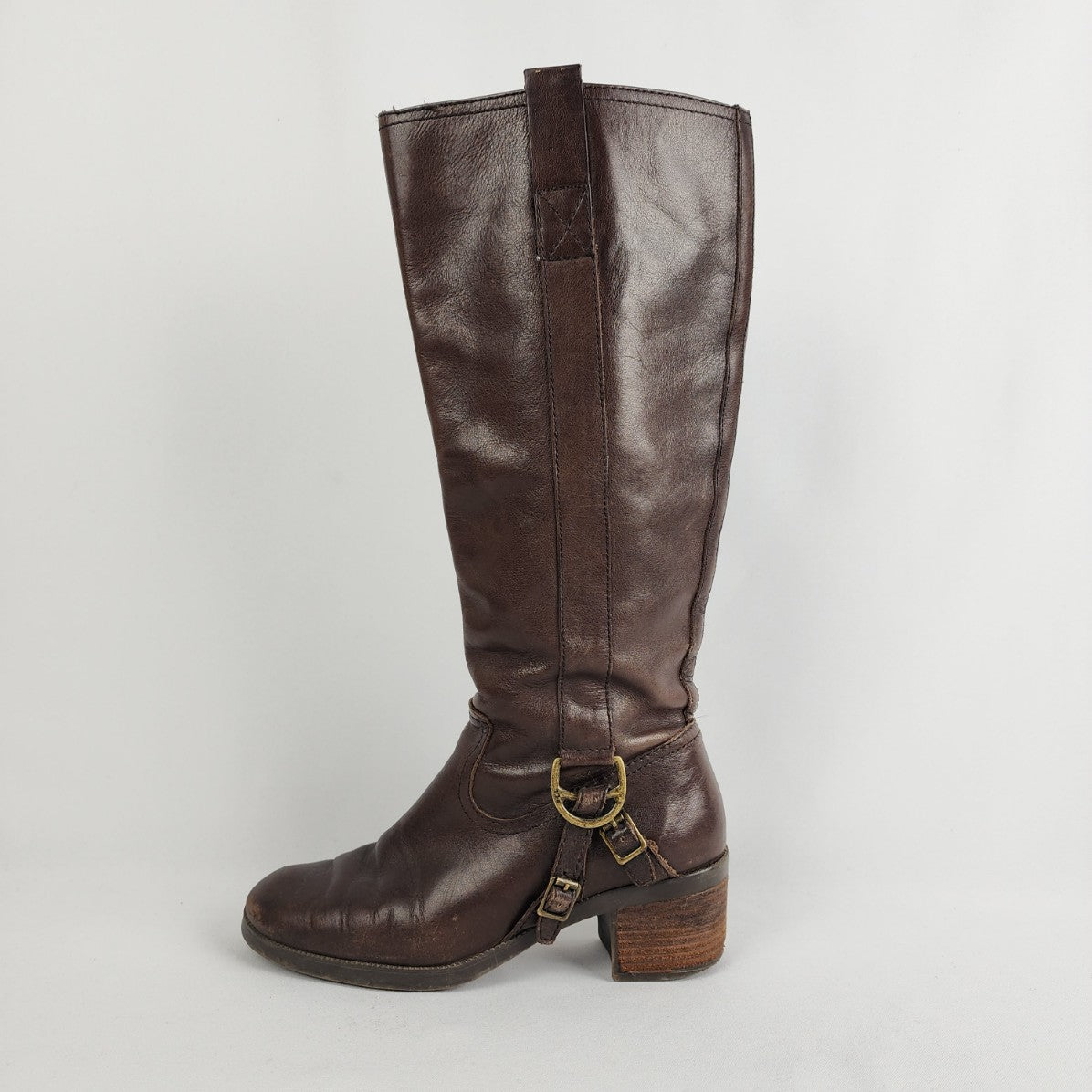 Ralph Lauren Brown Leather Riding Boots Size 7