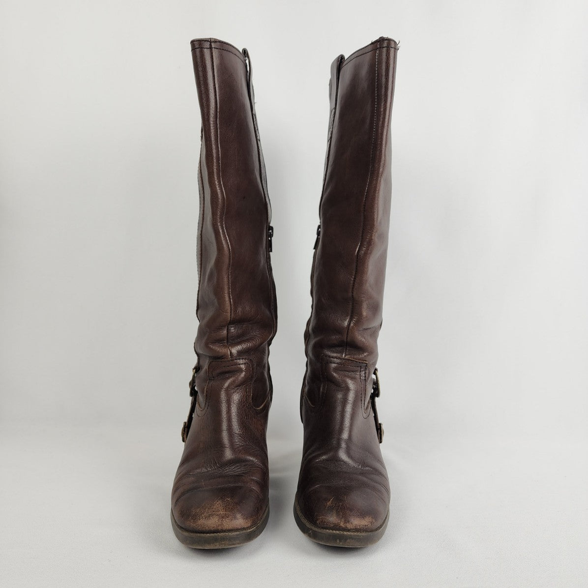 Ralph Lauren Brown Leather Riding Boots Size 7