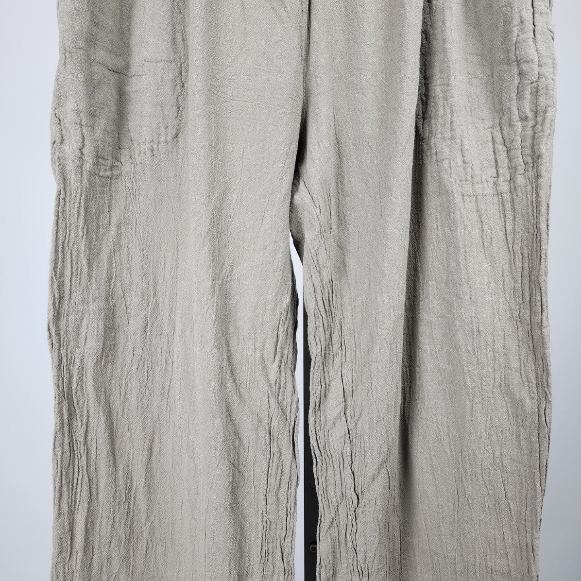 Abaca Taupe Wide Leg Pants Size L