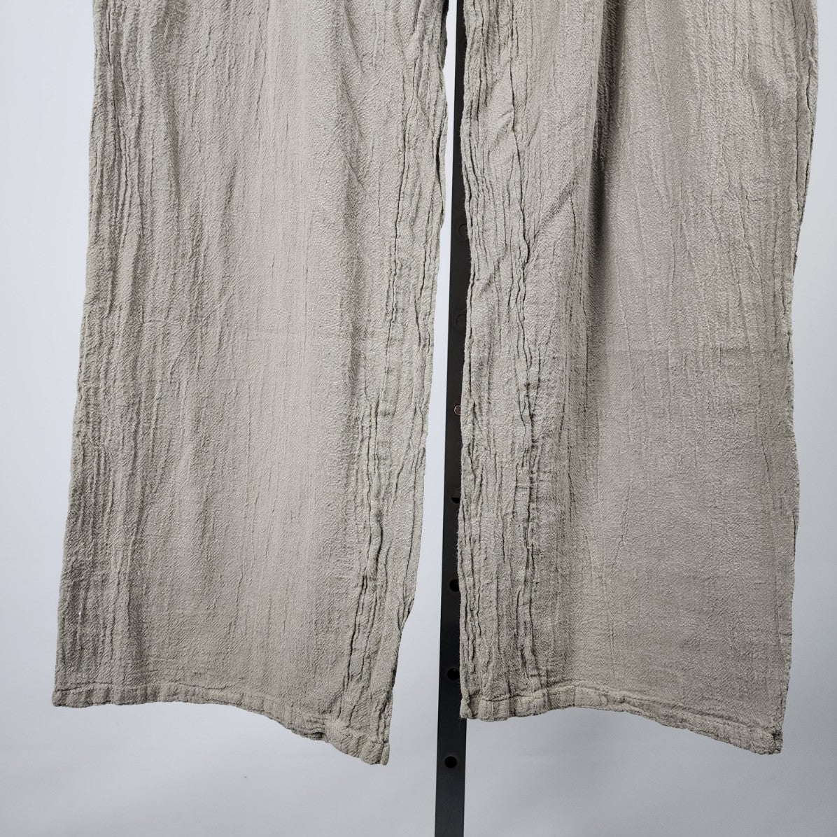 Abaca Taupe Wide Leg Pants Size L