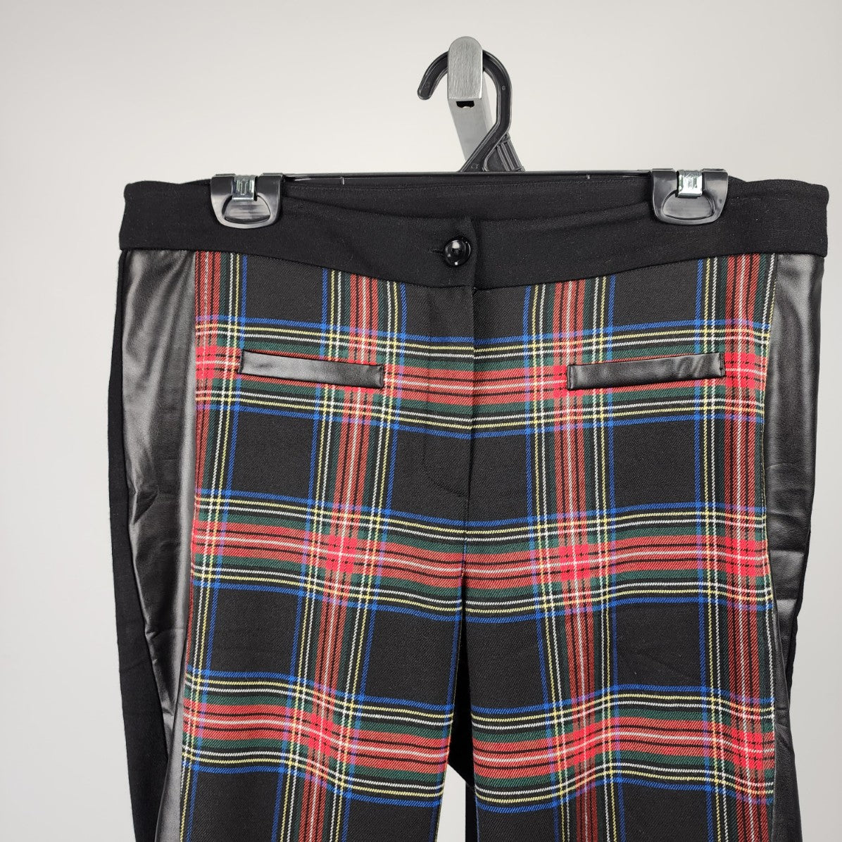 Tricotto Black & Red Plaid Straight Leg Pants Size 12