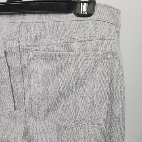 Spanx Grey Reptile Print Skinny Pants Size XL