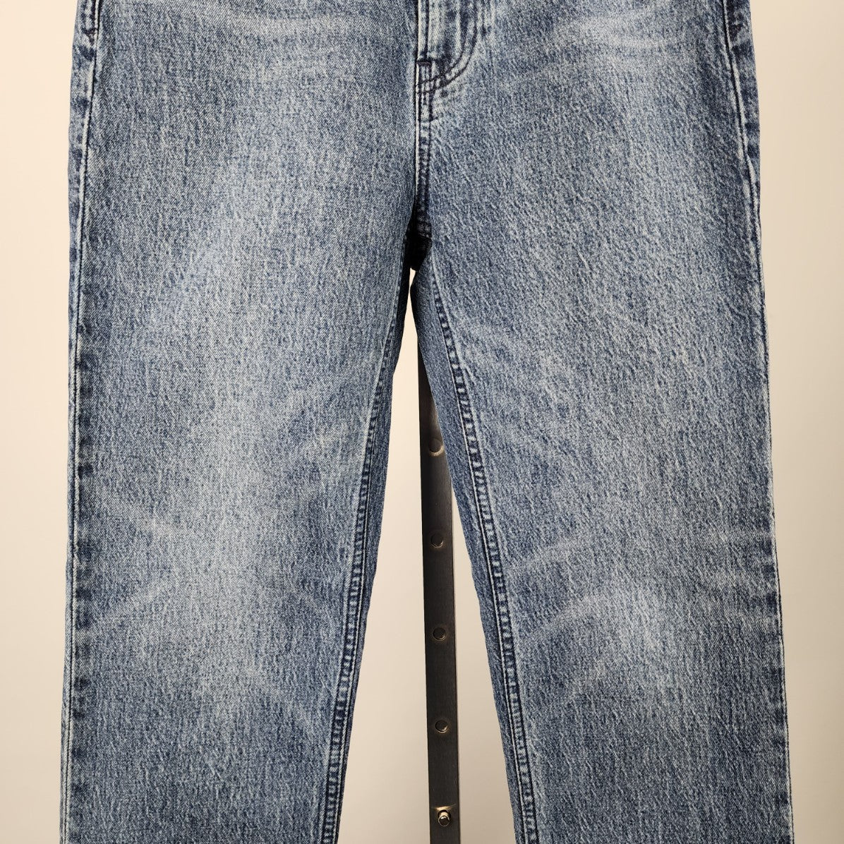 Gap Cheeky Straight Sky High Cropped Raw Hem Denim Jeans Size 27