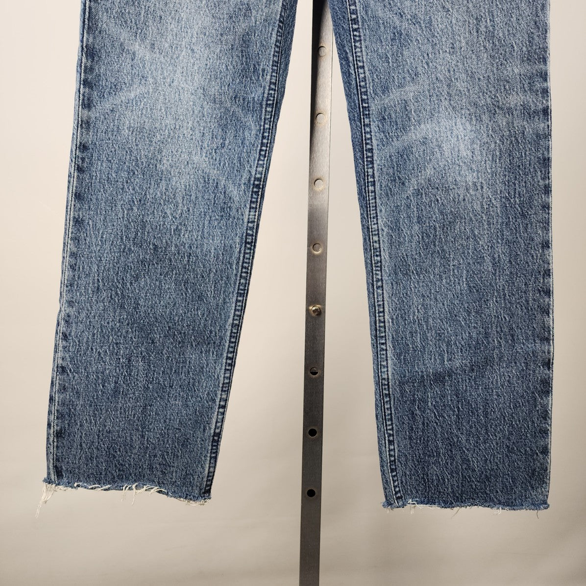 Gap Cheeky Straight Sky High Cropped Raw Hem Denim Jeans Size 27