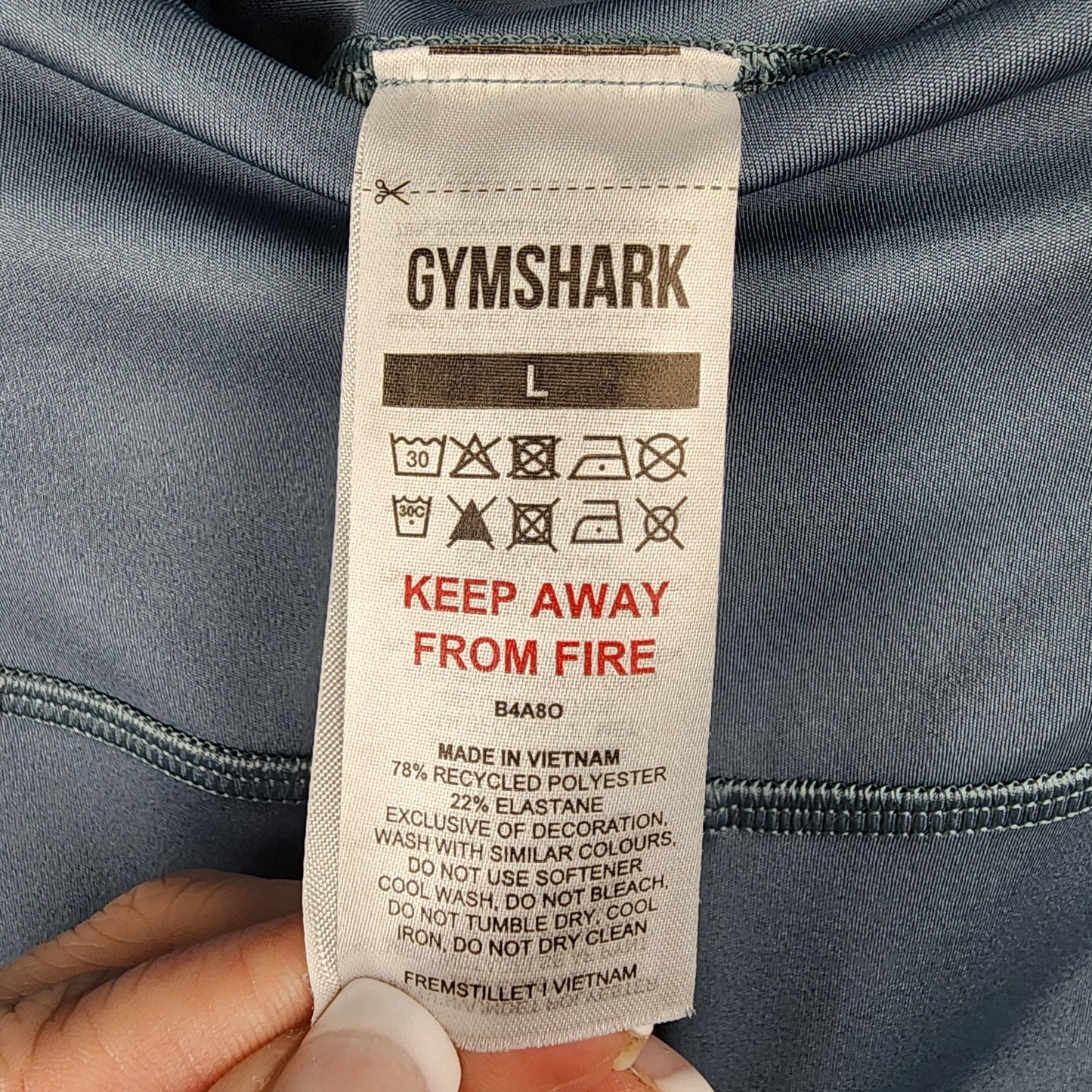 Gymshark Blue Grey Slim Leg Active Wear Pants Size L