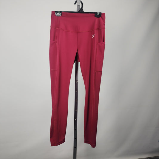 Gymshark Burgundy Slim Leg Active Wear Pants Size L