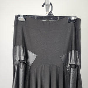 Black Balloon Hem Midi Skirt Size M