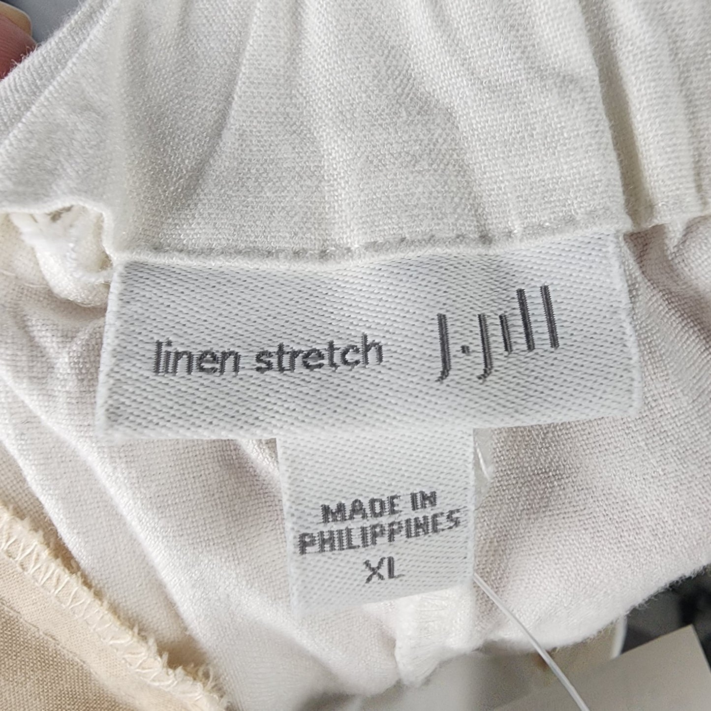 J-Jill White Linen Straight Leg Pants Size XL