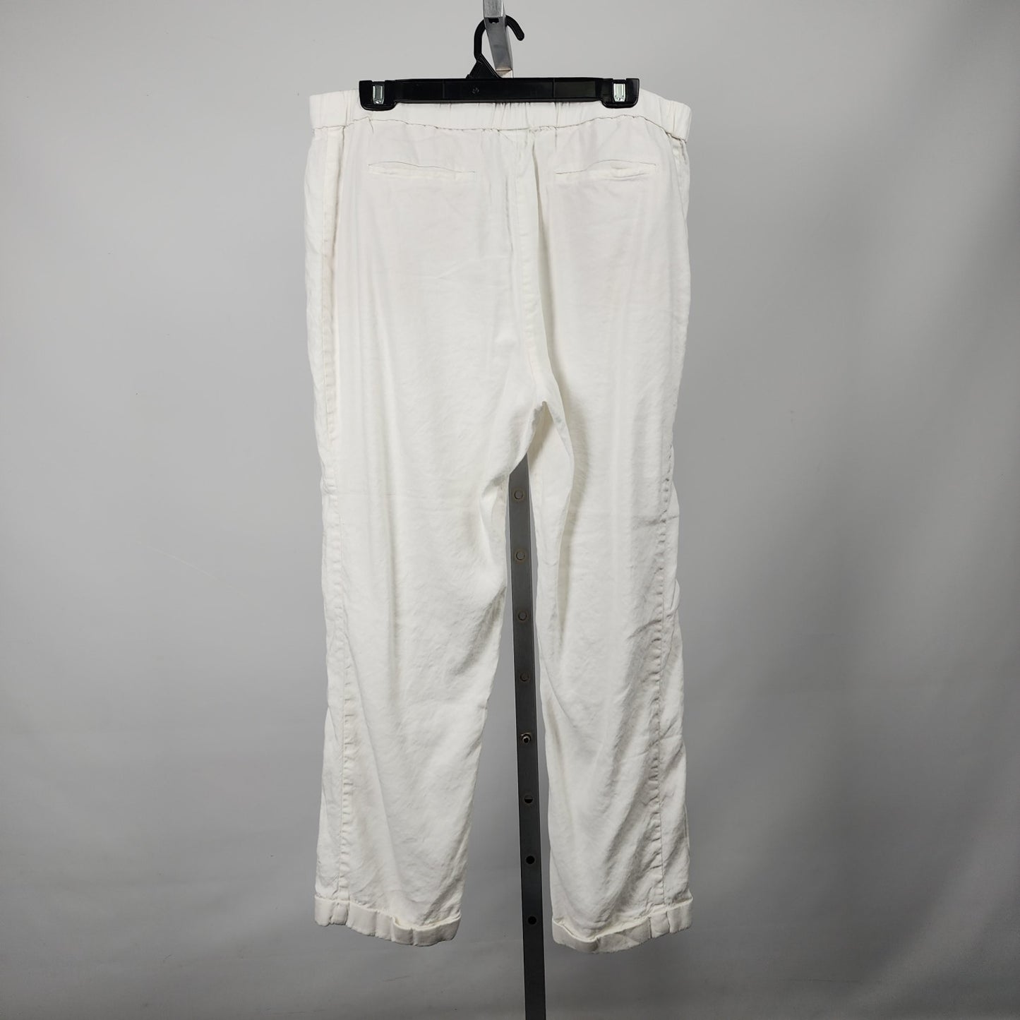 J-Jill White Linen Straight Leg Pants Size XL