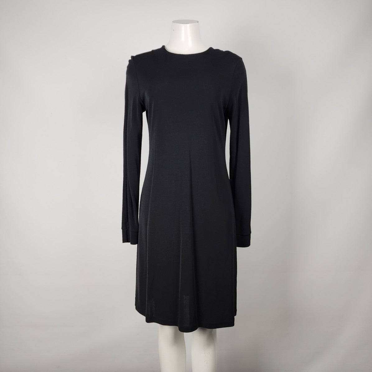 Club Monaco Black Knit Slit Sleeves Knee Length Dress Size L