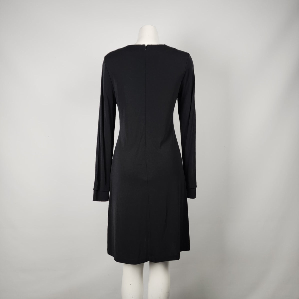 Club Monaco Black Knit Slit Sleeves Knee Length Dress Size L