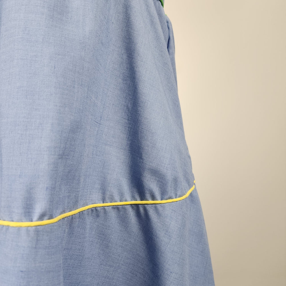 Vintage Encore Blue Cotton Sleeveless Dress Size S
