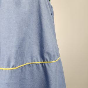 Vintage Encore Blue Cotton Sleeveless Dress Size S