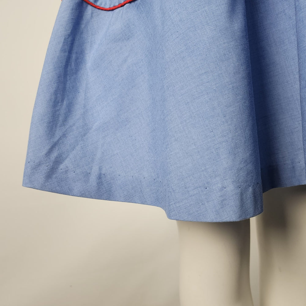 Vintage Encore Blue Cotton Sleeveless Dress Size S