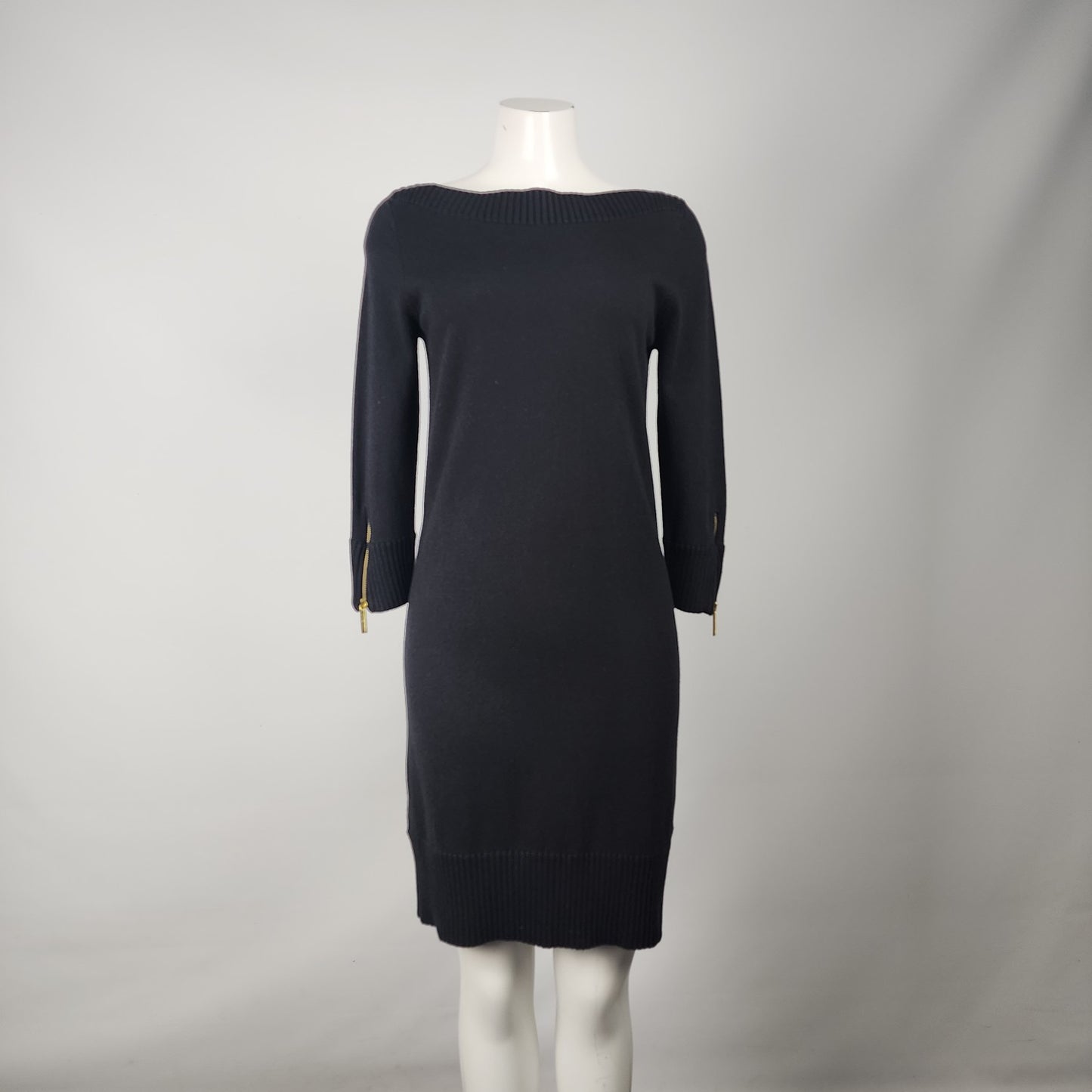 Michael Kors Black Knit Sweater Dress Size S