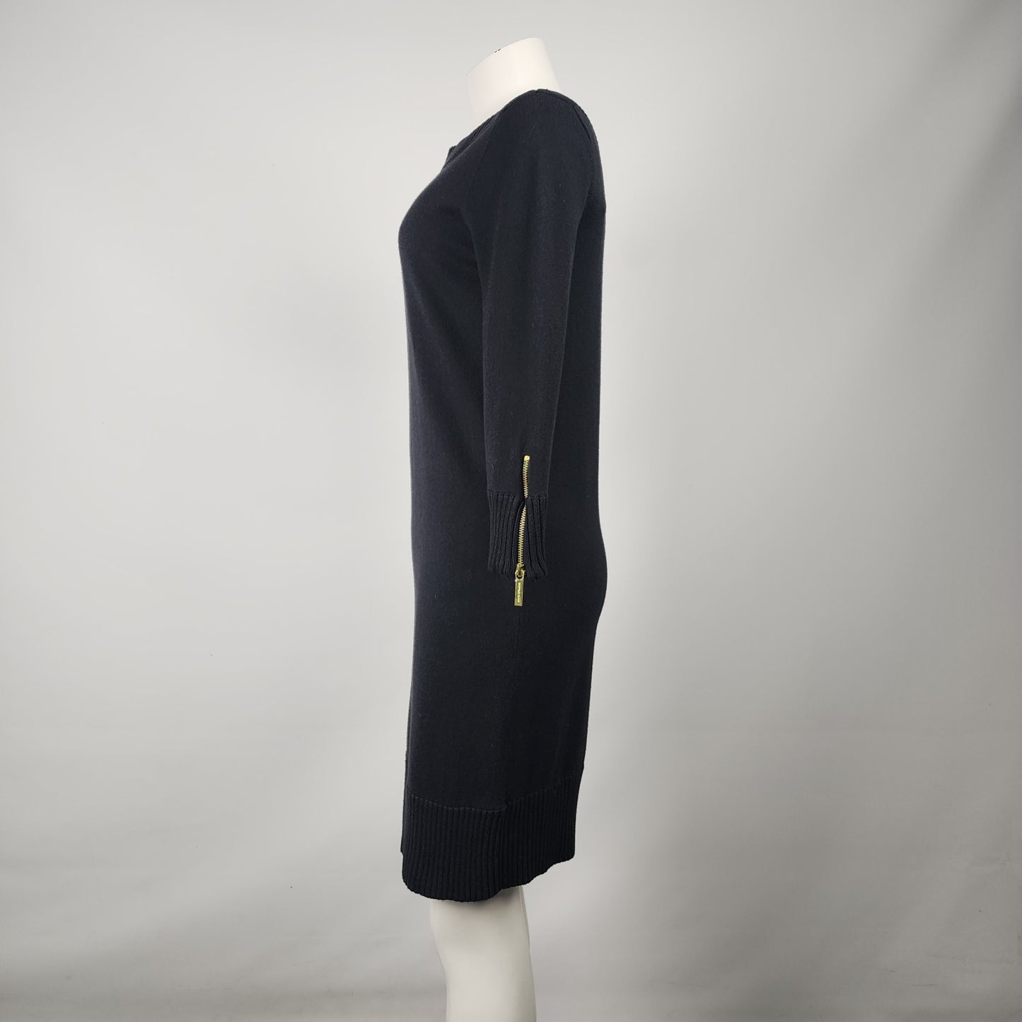 Michael Kors Black Knit Sweater Dress Size S