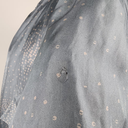 By Malene Birger Blue Silk Balloon Hem Mini Dress Size 6