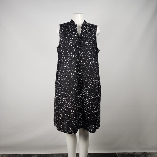 Eileen Fisher Black Polka Dot Dress Size XL