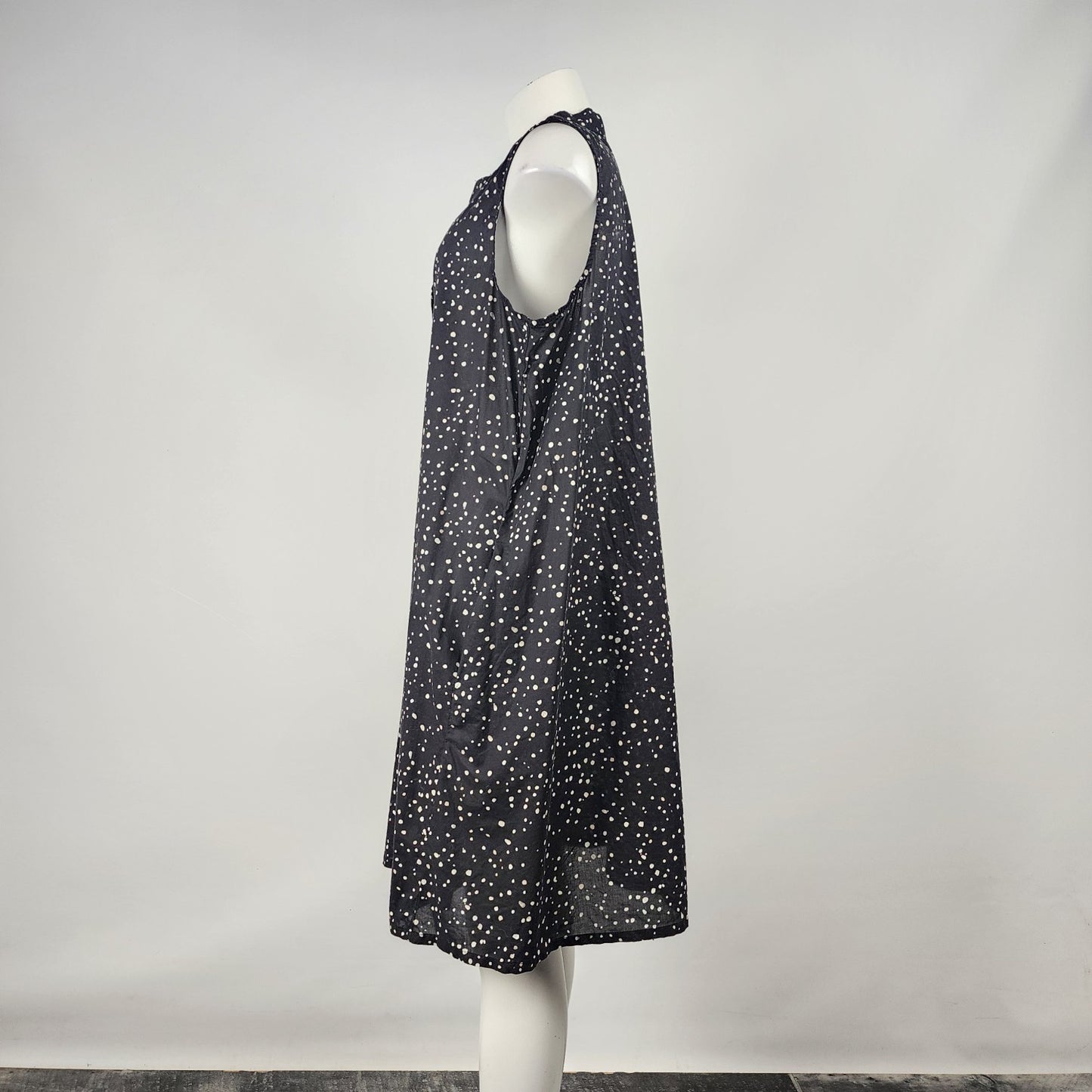 Eileen Fisher Black Polka Dot Dress Size XL