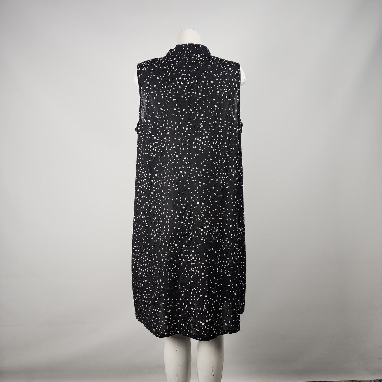 Eileen Fisher Black Polka Dot Dress Size XL