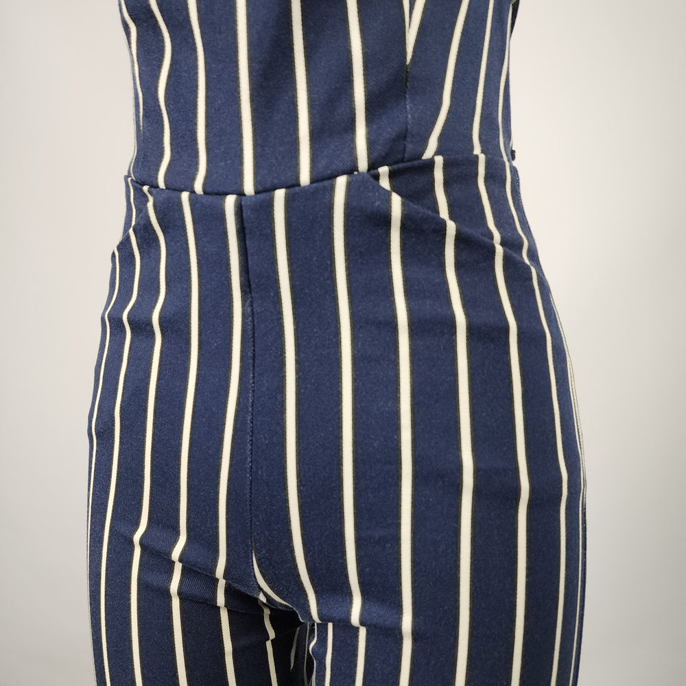 REFORMATION Rufus Navy Stripped Strappy Jumpsuit Size 2