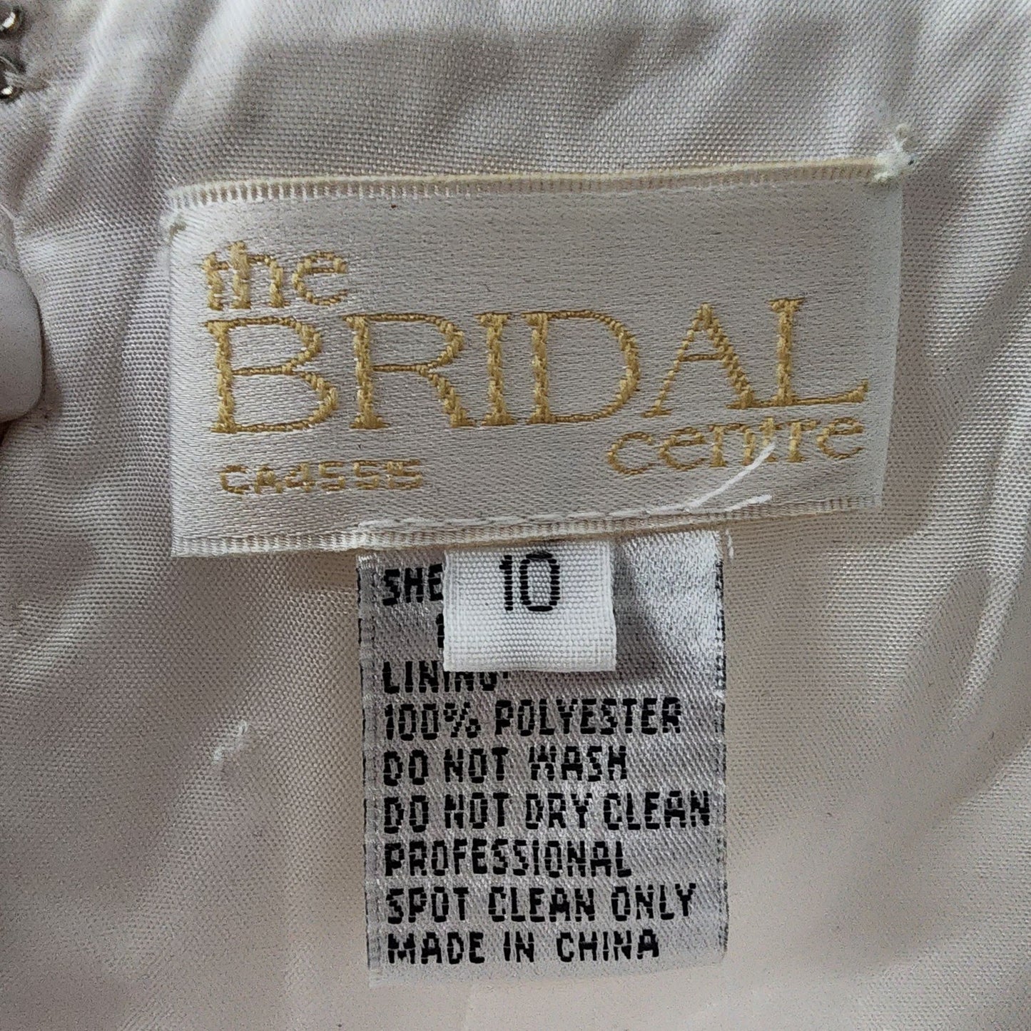 The Bridal Centre White Silk Beaded Tulle Dress Size S/M