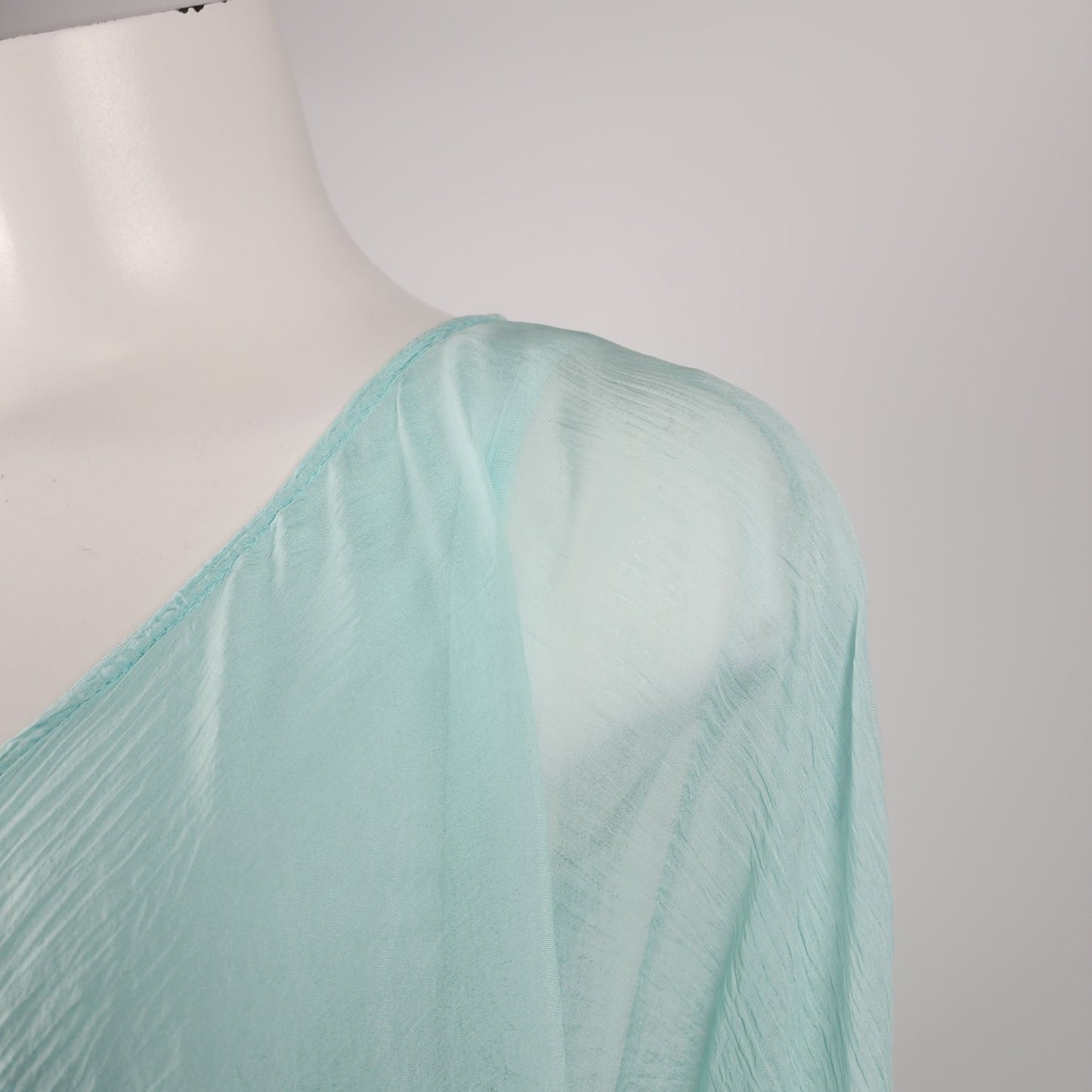 Phase Eight Aqua Blue Silk Blouse Top Size S