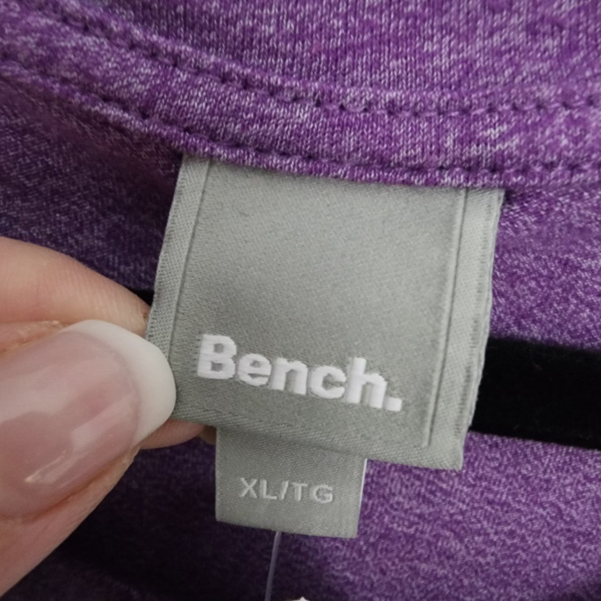 Bench Purple Ruched T-Shirt Size L/XL