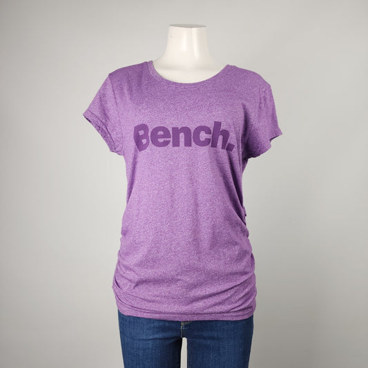 Bench Purple Ruched T-Shirt Size L/XL