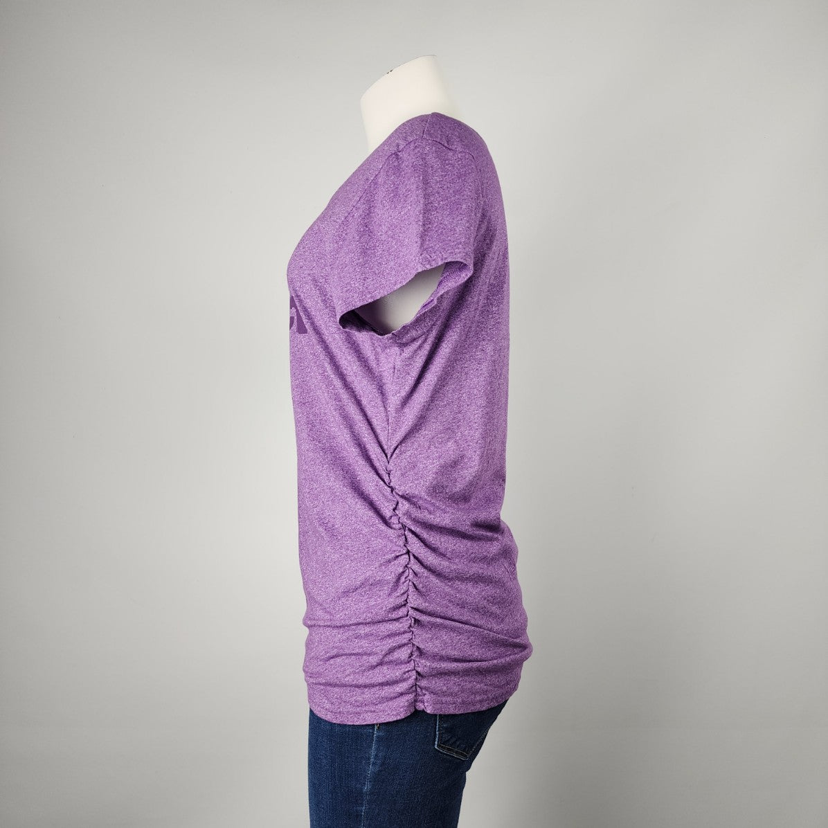 Bench Purple Ruched T-Shirt Size L/XL