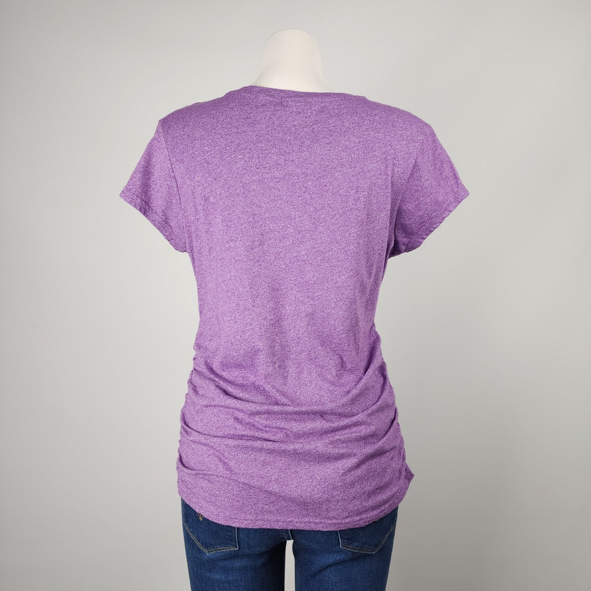 Bench Purple Ruched T-Shirt Size L/XL