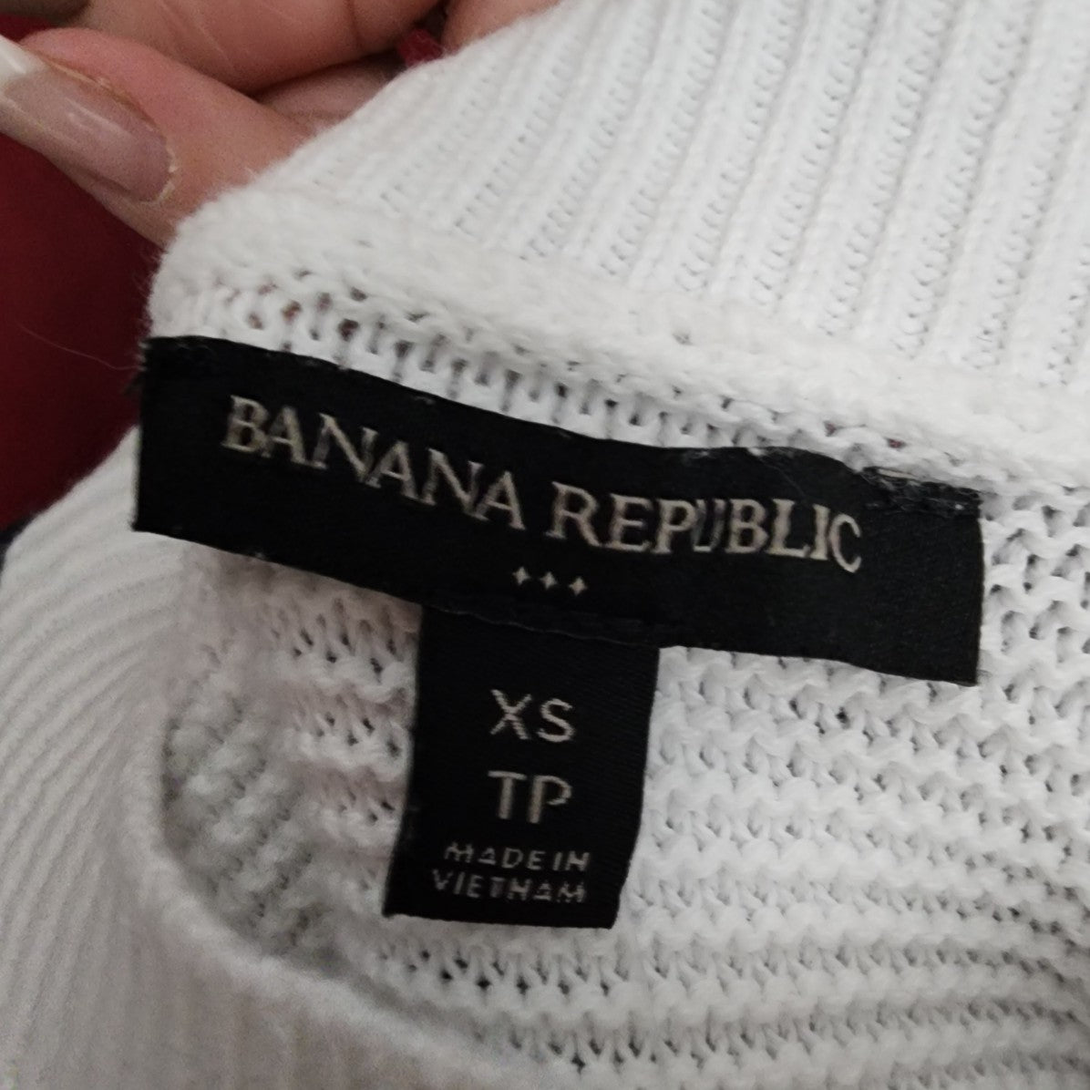 Banana Republic White Knit Sleeveless Top Size XS