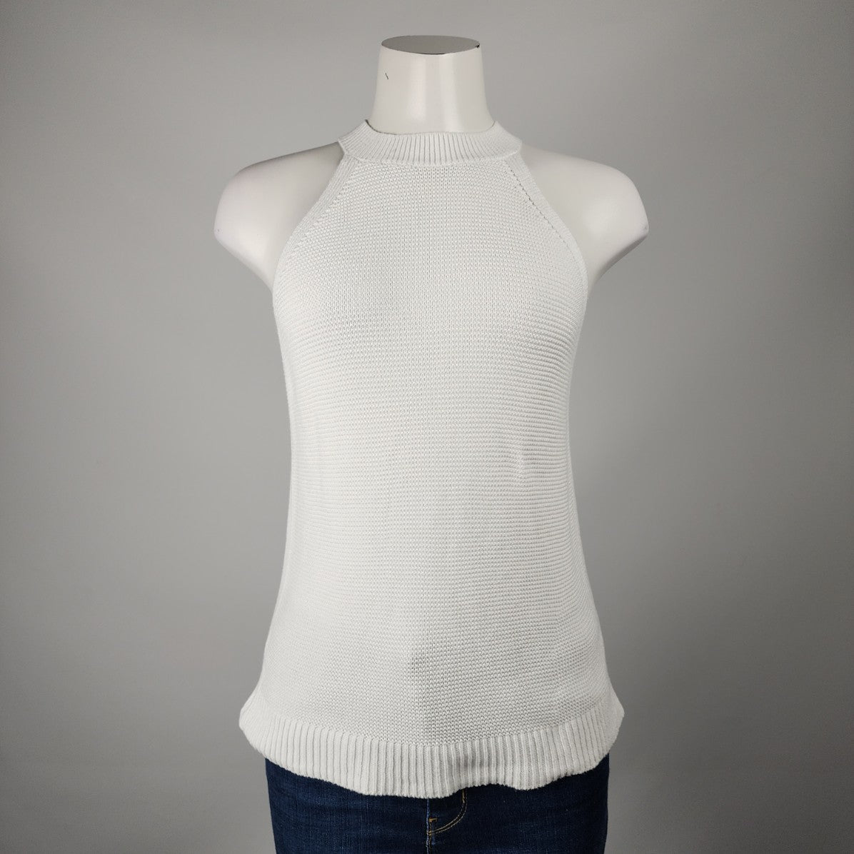 Banana Republic White Knit Sleeveless Top Size XS