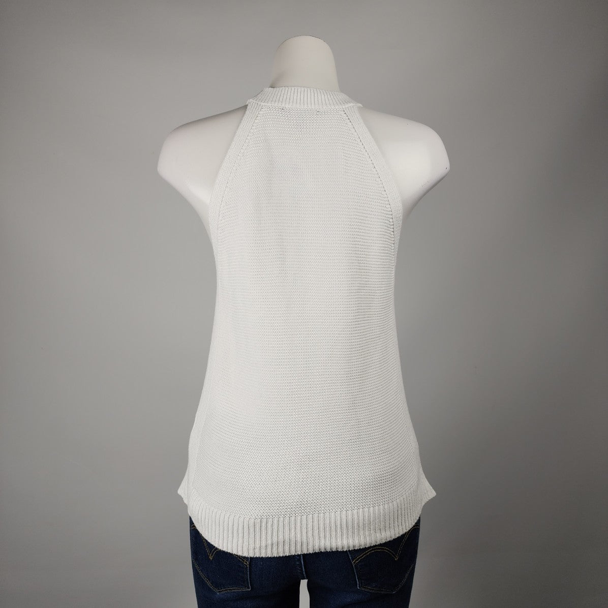 Banana Republic White Knit Sleeveless Top Size XS