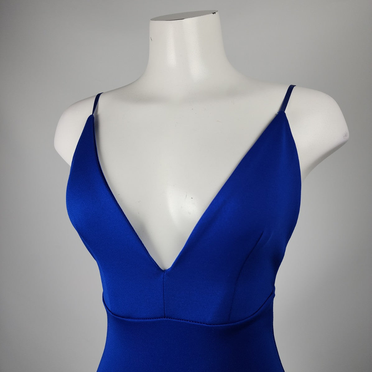 Revamped Blue V-Neck Bodysuit Top Size S